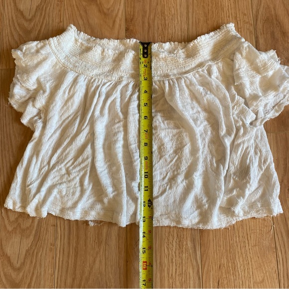 Free People Ivory Santorini Off The Shoulder top - Picture 8 of 8